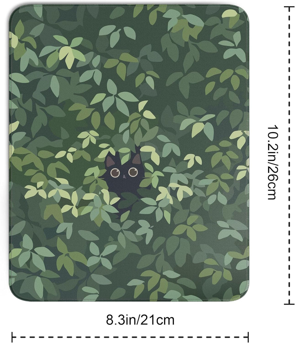 Travel Mousepad with Non-Slip Rubber Base, Stitched Edge Mouse Pads for Desk,Computers,Laptop,Office--Cute Cat 3